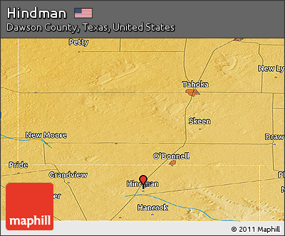 Physical Panoramic Map of Hindman