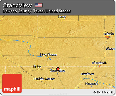 Physical Panoramic Map of Grandview