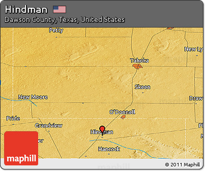 Physical Panoramic Map of Hindman