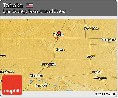 Physical Panoramic Map of Tahoka