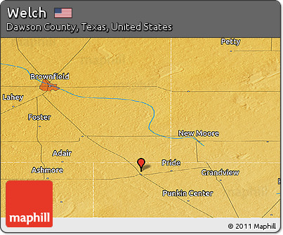 Physical Panoramic Map of Welch