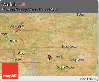 Satellite Panoramic Map of Welch