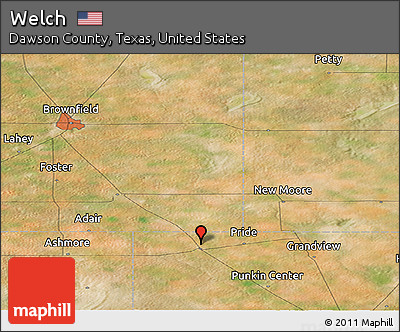 Satellite Panoramic Map of Welch