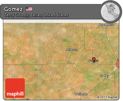 Satellite 3D Map of Gomez