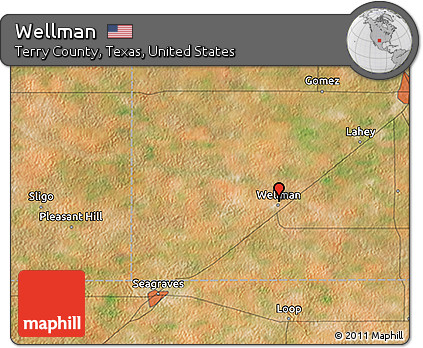 Satellite 3D Map of Wellman