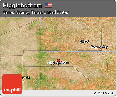 Satellite 3D Map of Higginbotham