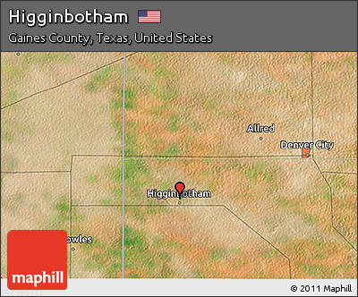 Satellite 3D Map of Higginbotham
