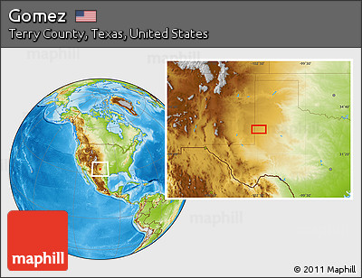 Physical Location Map of Gomez