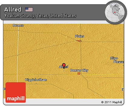 Physical Panoramic Map of Allred