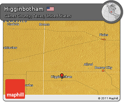 Physical Panoramic Map of Higginbotham