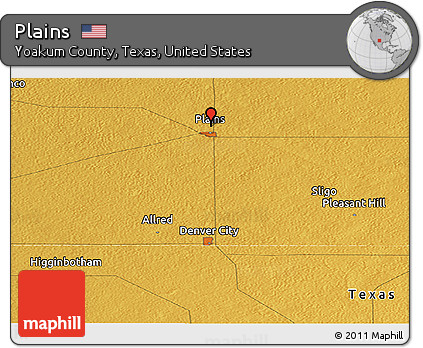 Physical Panoramic Map of Plains