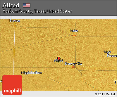 Physical Panoramic Map of Allred