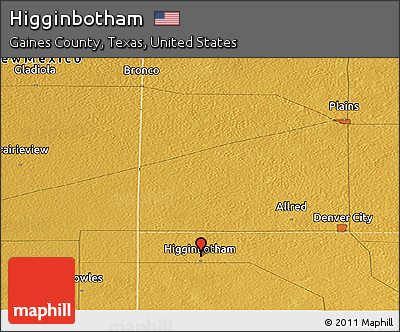 Physical Panoramic Map of Higginbotham