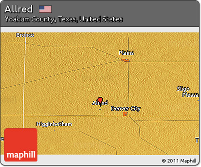 Physical Panoramic Map of Allred