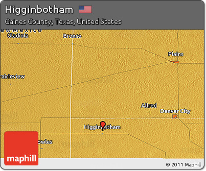 Physical Panoramic Map of Higginbotham