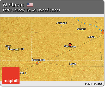 Physical Panoramic Map of Wellman