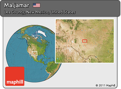 Satellite Location Map of Maljamar