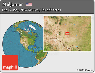 Satellite Location Map of Maljamar