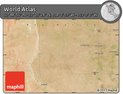 Satellite Map of the Area around 33° 4' 42" N, 103° 37' 30" W