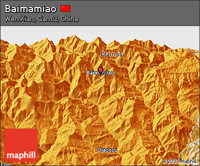 Political 3D Map of Baimamiao