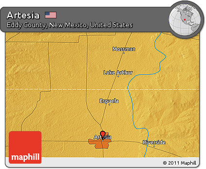 Physical 3D Map of Artesia