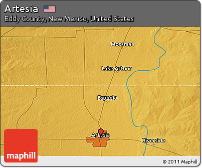 Physical 3D Map of Artesia