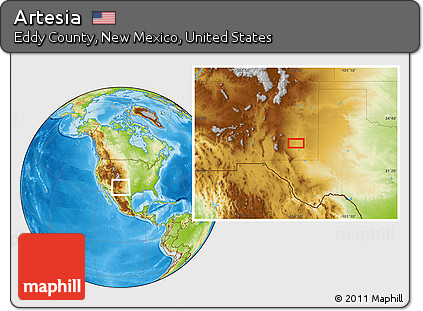 Physical Location Map of Artesia