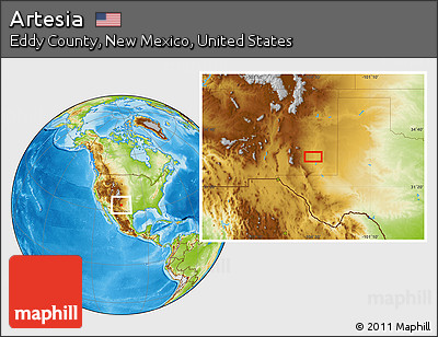 Physical Location Map of Artesia