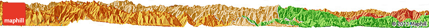Political Horizon Map of the Area around 33° 4' 42" N, 105° 28' 29" E