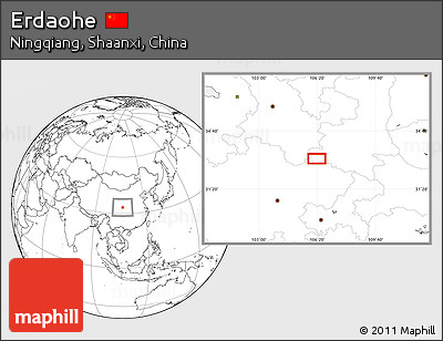 Blank Location Map of Erdaohe
