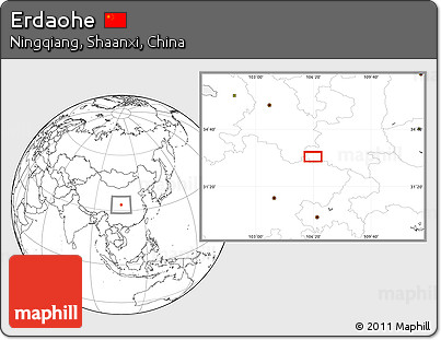 Blank Location Map of Erdaohe