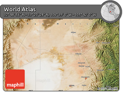 Satellite Map of the Area around 33° 4' 42" N, 106° 10' 30" W