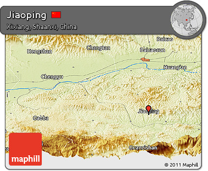 Physical Panoramic Map of Jiaoping
