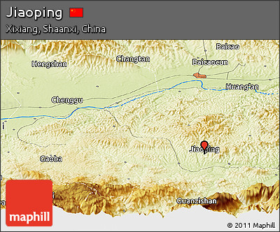 Physical Panoramic Map of Jiaoping