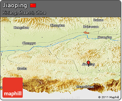 Physical Panoramic Map of Jiaoping