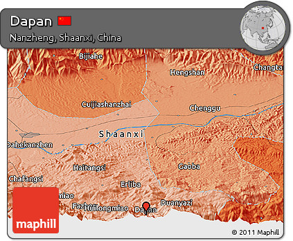 Political Panoramic Map of Dapan