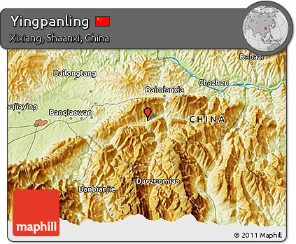 Physical 3D Map of Yingpanling