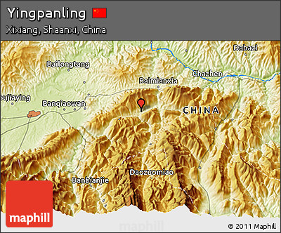 Physical 3D Map of Yingpanling