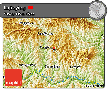 Physical 3D Map of Lujiaying