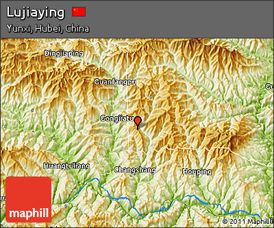 Physical 3D Map of Lujiaying