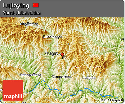 Physical 3D Map of Lujiaying