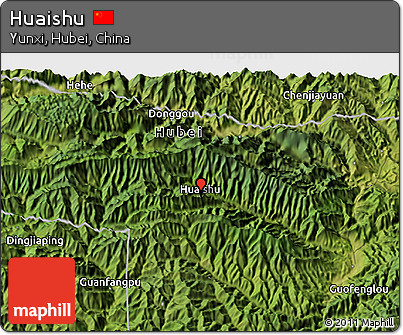 Satellite 3D Map of Huaishu