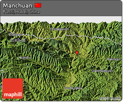 Satellite 3D Map of Manchuan