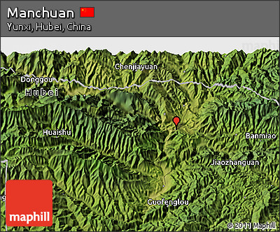 Satellite 3D Map of Manchuan