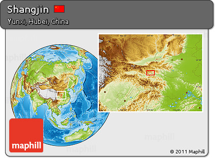 Physical Location Map of Shangjin