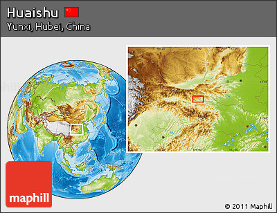 Physical Location Map of Huaishu