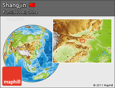 Physical Location Map of Shangjin