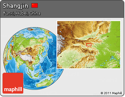 Physical Location Map of Shangjin