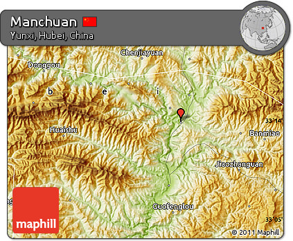 Physical Map of Manchuan