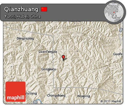 Shaded Relief Map of Qianzhuang